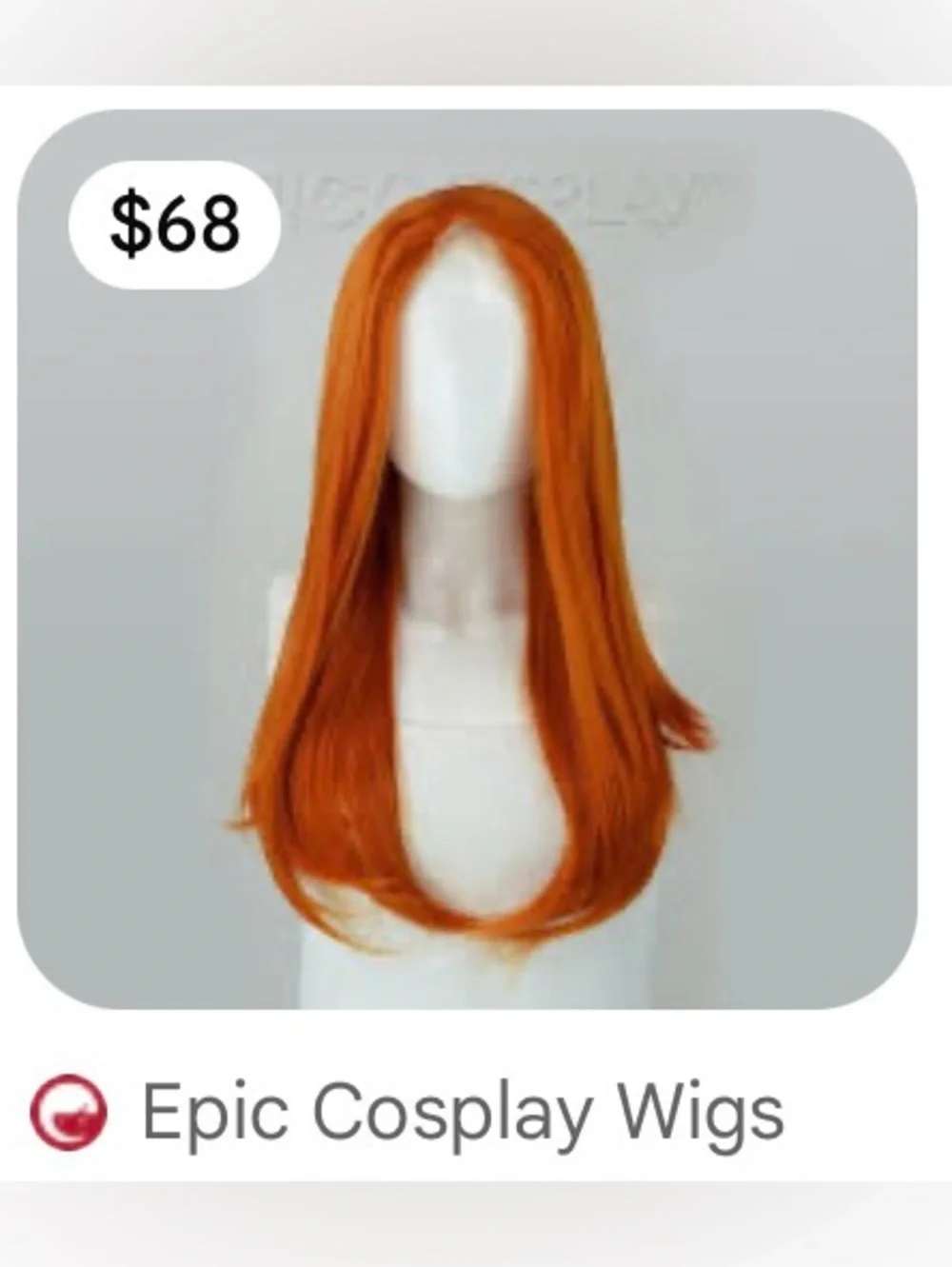 Scylla Autumn Orange Lace Front Synthetic Long Wig